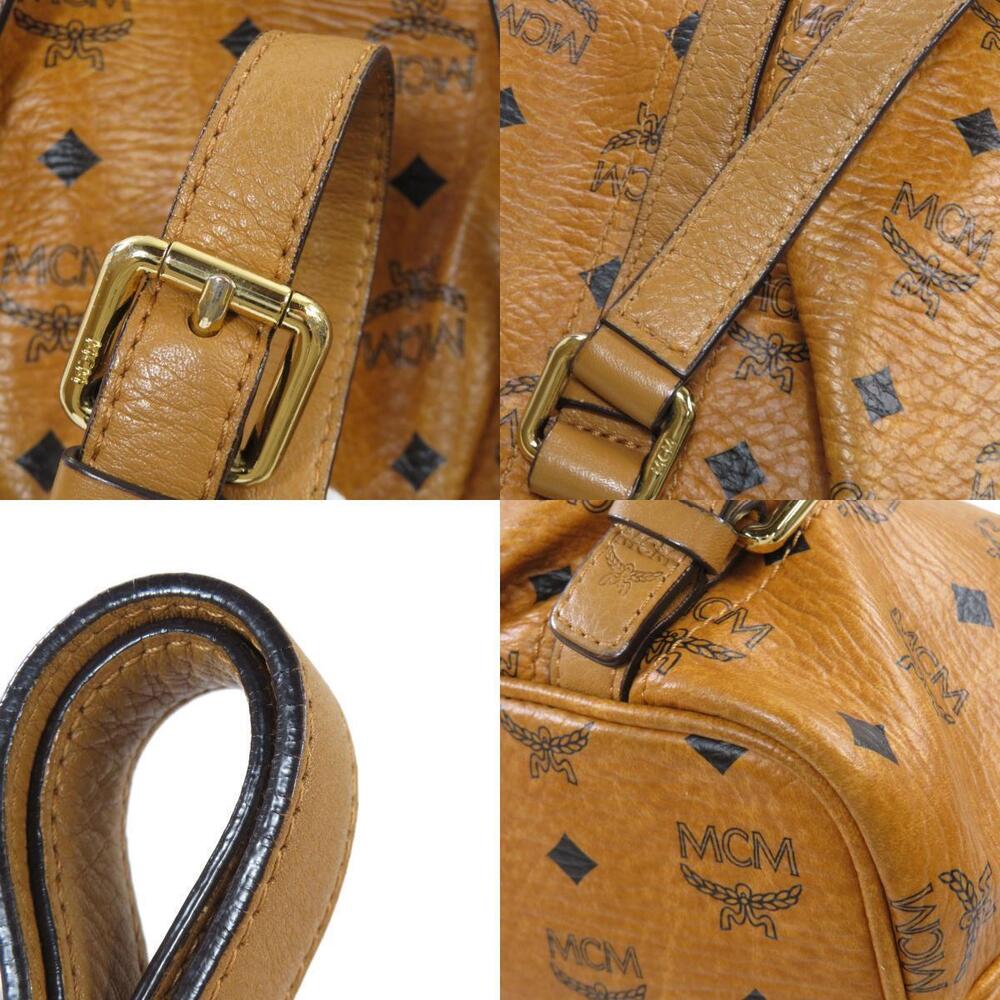 Mcm 2way Calfskin Handbag Shoulder Bag Brown Leather Brown - Picture 9 of 11